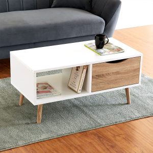 TANA TABLE BASSE BLANC/CHENE