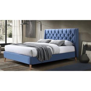 Ilo lit+ sommier tissu bleu 180 × 200 cm