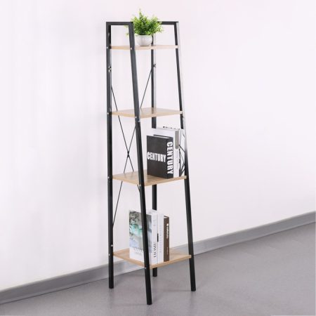 ETAGERE BOIS ET METAL BLANC 148X34X32 M1 A1/M1