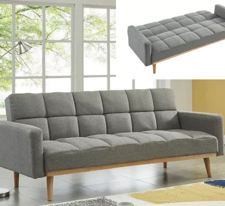 Raymond canapé lit gris clair 193 x 136 x 86 cm