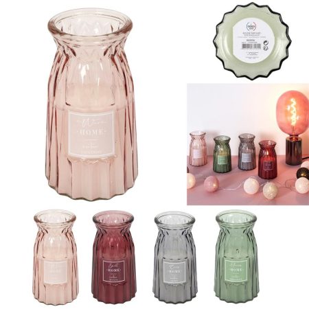 Bougie parfumée vase ciselé h15cm m12