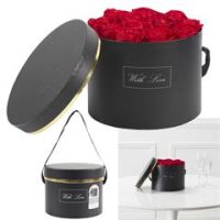Boite de 12 roses rouges artificielles M8