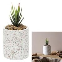 Plante artificielle pot terrazzo M12
