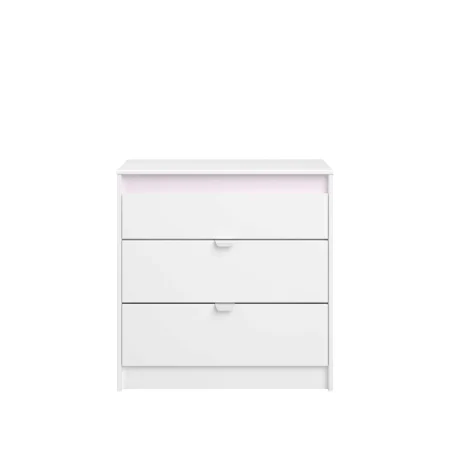 PIROUETTE CHEVET white/pink&pebble grey 40x33x41)
