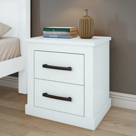 RUSTIC CHEVET/ BLANC (H x L x P) : 58 x 56 x 44 cm