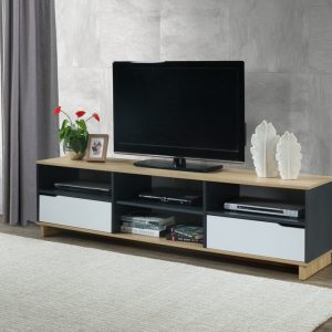 BRISTROL TV GRIS ET BLANC 180X D40 X H48CM