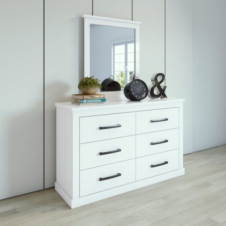 RUSTIC COIFFEUSE+MIROIR / +BLANC  Largeur (cm) : 137 Longueur (cm) : 46 Hauteur (cm) : 177