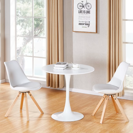 TABLE RONDE MAXWELL BLANC