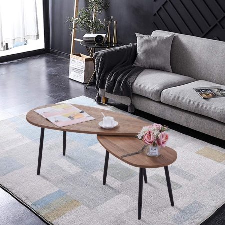 LARINI TABLE BASSE WALNULT/BLACK