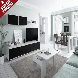 MEUBLE TV ROGER BLANC / NOIR