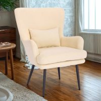 JESSY  FAUTEUIL BEIGE VELOUR