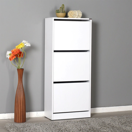 MEUBLE DE CHAUSSURE BLANC  12 PAIRES SHC-330-BB-1