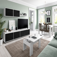 MEUBLE TV ROGER BLANC / NOIR