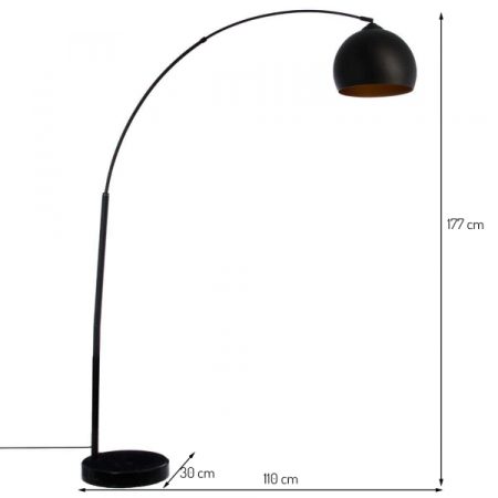 LAMPADAIRE ARCH HYTO NOIR H177 145221