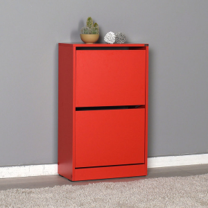 MEUBLE À CHAUSSURES ROUGE 8 PAIRES SHC-320-KK-1