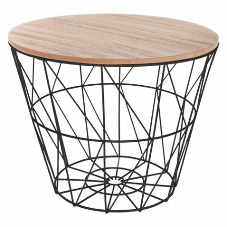 TABLE CAFE MET KUMI NOIR PM 157055C