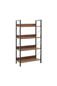 BIBLIOTHEQUE PROFILE AVEC QUATRE ETAGES-NOYER FONCE KTP-840-TT-1