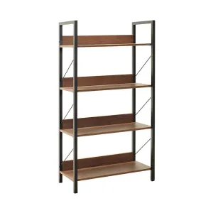 BIBLIOTHEQUE PROFILE AVEC QUATRE ETAGES-NOYER FONCE KTP-840-TT-1