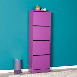 MEUBLE À CHAUSSURES VIOLET 16 PAIRES SHC-340-UU-1