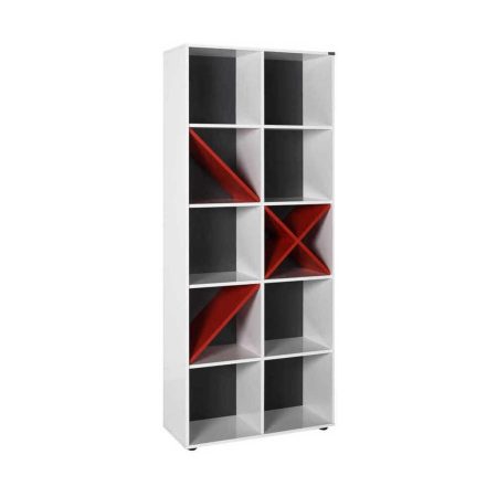 BIBLIOTHÈQUE GAMER DESIGN GAMING BOOKCASA AVEC 10 ÉTAGÈRES KTP-910-BK-1