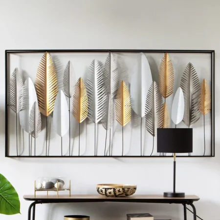 DECORATION MURALE METAL FEUILLE ARAM 166950
