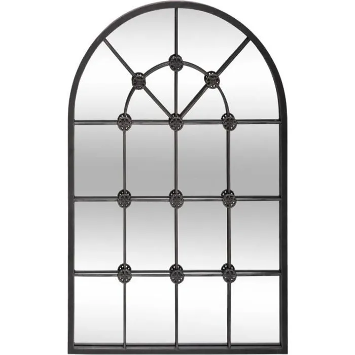 miroir-flower-en-metal-70-x-110-noir