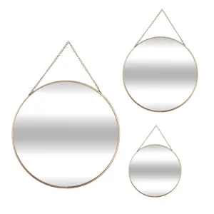 MIROIR MET  RD CHAINE LENY OR 141198A