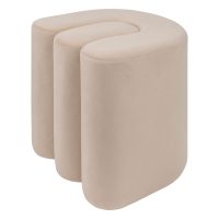 POUF VELOUR BOLAN BEIGE 202267A