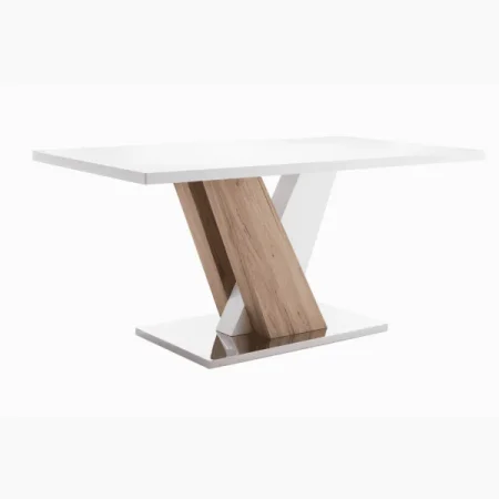 Mixte table à manger  Blanc chêne