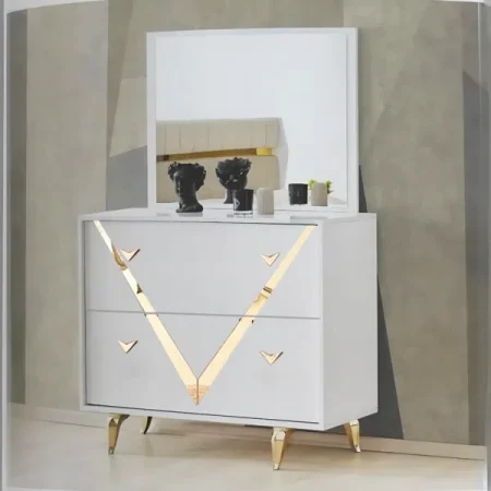 COIFFEUSE DOGAN BLANC L100 x p: 45 H:164 CM