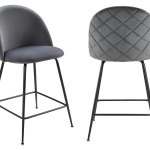BELLE BARSTOOL GRIS PIED NOIR