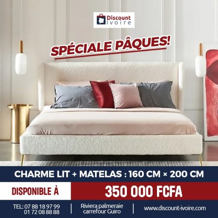 LIT CHARME 160X200CM + MODAFLEX STAR – Matelas – 160 x 200 cm – Epaisseur 20 cm