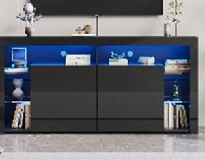 W95 BUFFET LED BLACK  -170*40*72CM