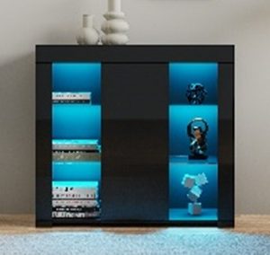 W43 SIDEBOARD LED -  NOIR 94*35*83CM