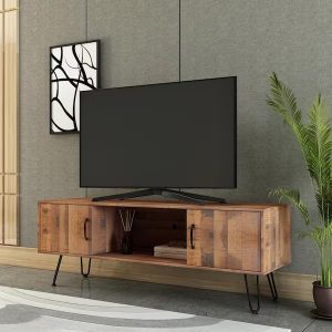 W89 MEUBLE TV MATTE WOOD GRAIN 150*46*50CM/ COULEUR BOIS