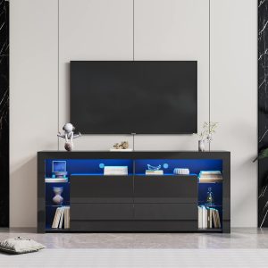 W95 BUFFET LED BLACK  -170*40*72CM