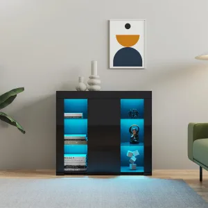 W43 SIDEBOARD LED -  NOIR 94*35*83CM