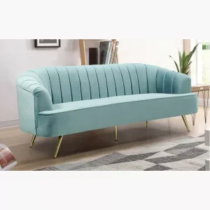 CANAPE DORA TROIS PLACES BLEUE 217X86X87CM