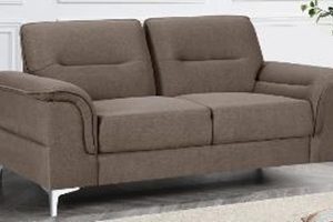 CANAPE TROIS  PLACES BEIGE FONCE 203X89X92CM (DISPONIBLE DANS 15 JOURS)