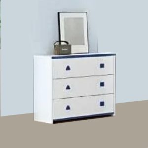 COMMODE SANDRA BLANC / BLEUE 80X40X75CM