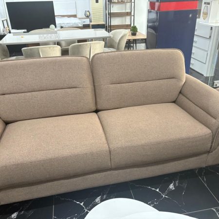 CANAPE DEUX PLACES BEIGE FONCE 163X89X92CM