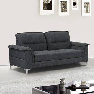 CANAPE LUSK TROIS PLACES GRIS FONCE 203X89X92CM (DISPONIBLE DANS 15 JOURS)