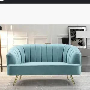 CANAPE DORA DEUX PLACES BLEUE 160X86X87CM