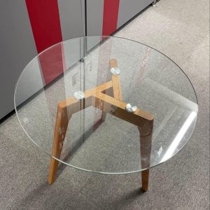 Table ronde en verre diam 80cm M1