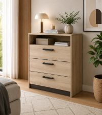 Commode 3 tiroirs « Watson » 85cm Naturel