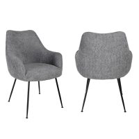 Borja chaise Gris & Noir