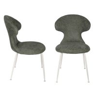 Chaises Vert fonce &Creme