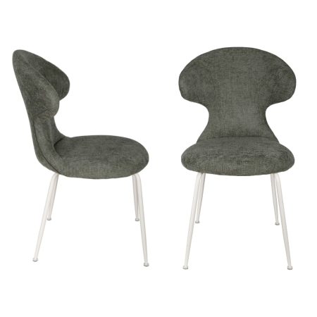 Chaises Vert fonce &Creme
