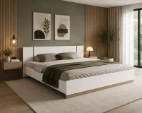 Lit Adulte Design « Watson » 180x200cm Blanc (SANS CHEVET)