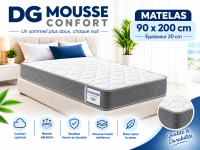 DG MOUSSE MATELAS 90 X 200 CM EP 20CM – SUPER CONFORT ORTHOPEDIQUE MEDICALE